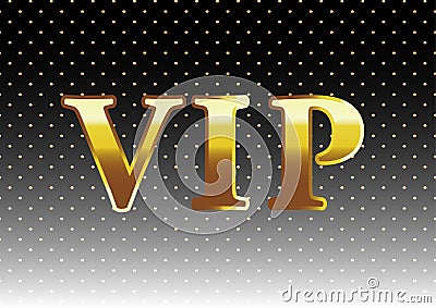 Illustration of golden VIP characters Vector Illustration